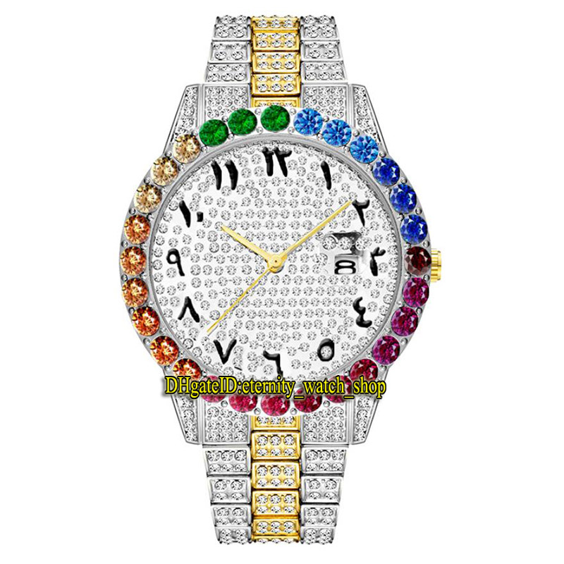 MISSFOX eternity 2643 Hip hop Fashion Mens Watches CZ Diamond inlay Arabic Dial Quartz Movement Men Watch Iced Out Big Diamonds Bezel Alloy Case Gold Silver Bracelet, 74 (3)
MISSFOX eternity 2643 Hip hop Fashion Mens Watches CZ Diamond inlay Arabic Dial Quartz Movement Men Watch Iced Out Big Diamonds Bezel Alloy Case Gold Silver Bracelet, 74 (3)