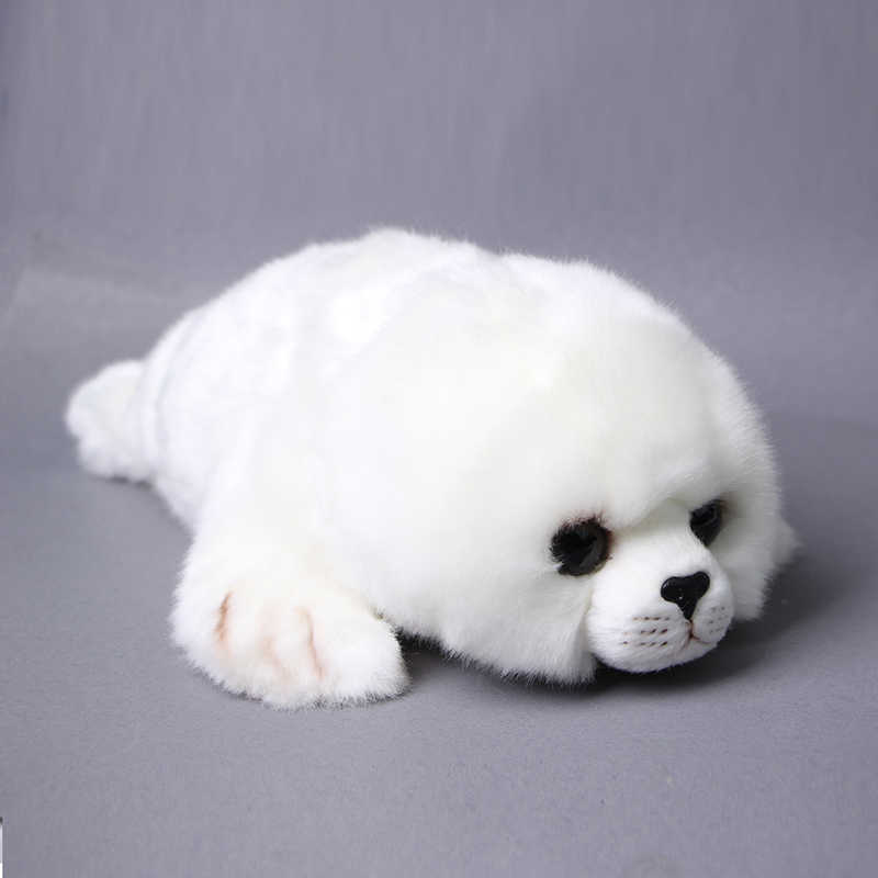 Dropshipping Soft Cute Seals Plush Toy Sea World Animal Sea Lion Plush Stuffed Doll Baby Birthday Gift for Kids Girls Gift White Q0727