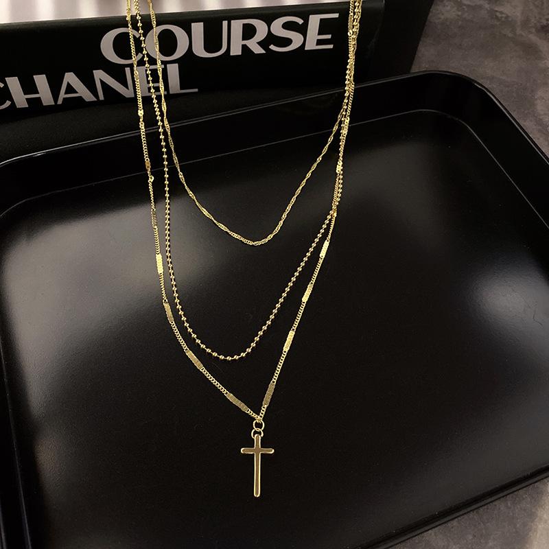Pendant Necklaces Minar 3 Pieces/Set Layered Beads Chains Choker Water Wave Linked Cross Vintage Religious Jewelry, Silver
Pendant Necklaces Minar 3 Pieces/Set Layered Beads Chains Choker Water Wave Linked Cross Vintage Religious Jewelry, Silver