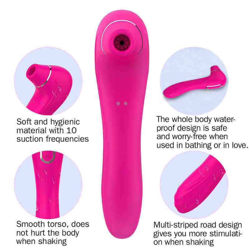 Vibrateurs NXY Vibina Sucer Vibrator Langue orale Souffler Aspiration Clitoris Stimulateur Toys sexuels pour adultes femmes masturbateur érotique