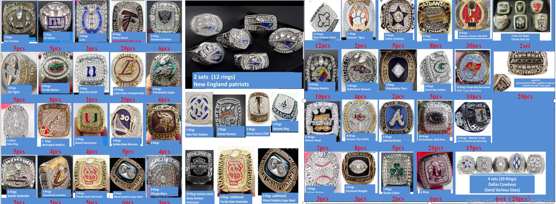2020~2021 wholesale High Quality 380pcs/set World football Championship Ring Sport Fan Best Gift Men Jewelry, Golden;silver
2020~2021 wholesale High Quality 380pcs/set World football Championship Ring Sport Fan Best Gift Men Jewelry, Golden;silver