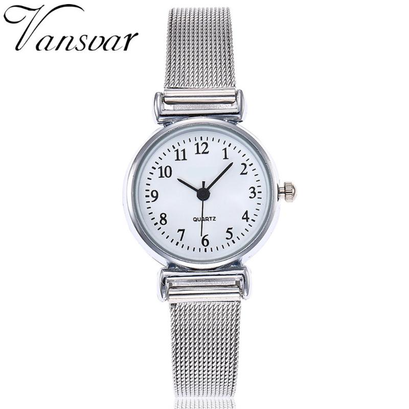 Wristwatches Fashion Women Silver Mesh Belt Watches Luxury Casual Ladies Steel Quartz Vansvar Clock Relogio Feminino Drop, White
Wristwatches Fashion Women Silver Mesh Belt Watches Luxury Casual Ladies Steel Quartz Vansvar Clock Relogio Feminino Drop, White