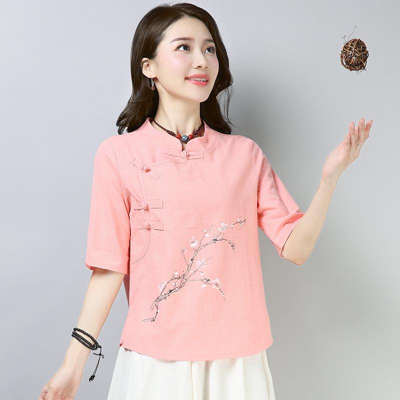 Ethnic Clothing Vintage Chinese Style Shirt Women Cotton Linen China Cheongsam Tops Traditional Tang Suit Casual Harajuku Blouses Femme
Ethnic Clothing Vintage Chinese Style Shirt Women Cotton Linen China Cheongsam Tops Traditional Tang Suit Casual Harajuku Blouses Femme
