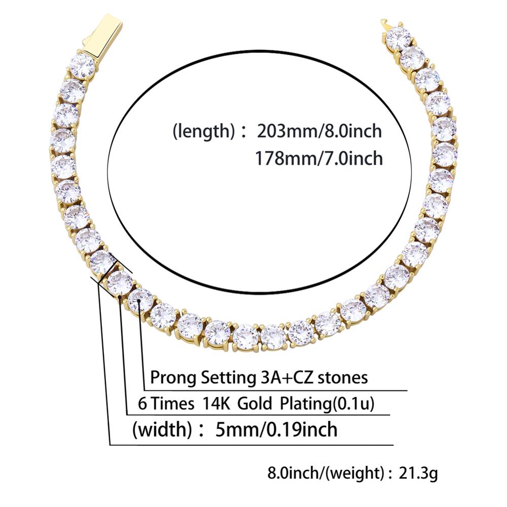 TOPGRILLZ 3MM-6MM Spring Buckle Tennis Chain Iced Out Cubic Zirconia 1 Row Tennis Chain Bracelet Men And Women Hip Hop Jewelrys
TOPGRILLZ 3MM-6MM Spring Buckle Tennis Chain Iced Out Cubic Zirconia 1 Row Tennis Chain Bracelet Men And Women Hip Hop Jewelrys