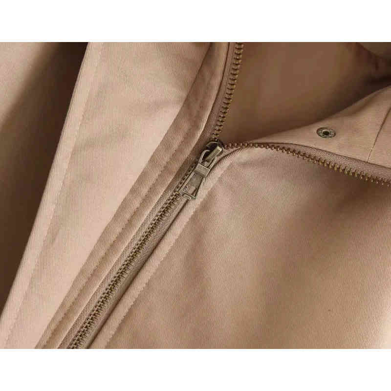 women fashion cape hooeded zipper overcoat coats ladies full sleeve solid slim trench chic female streetwear 210521