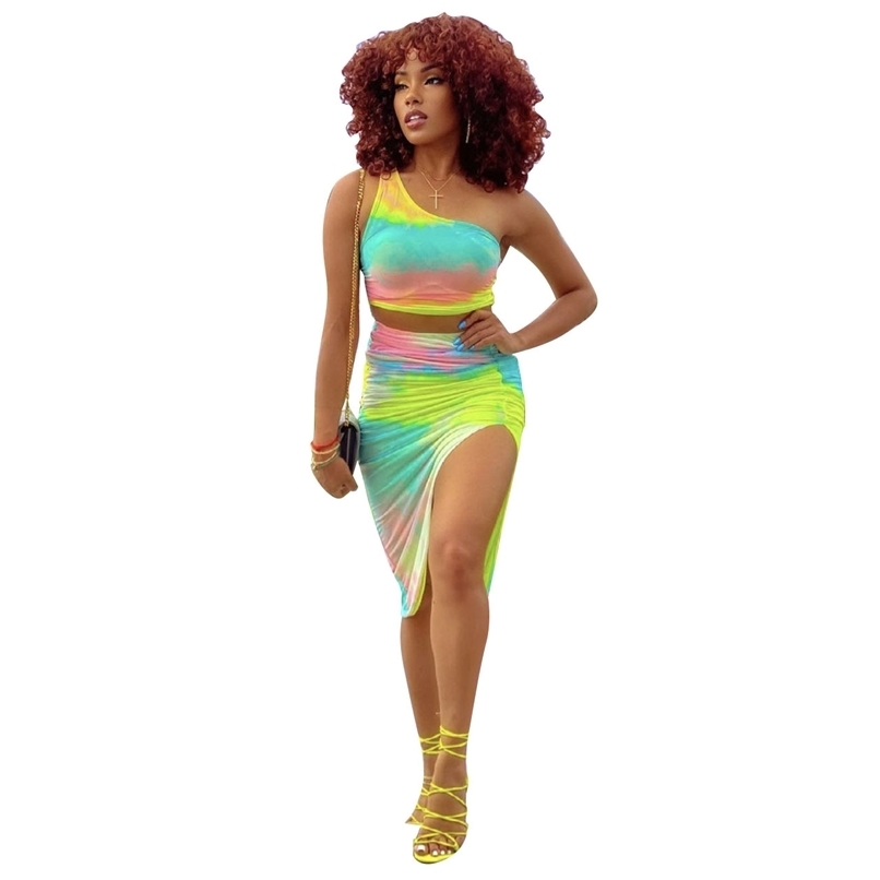 Match Tie Dye One Shoulder Crop Top And Skirts Sexy Two Piece Outfits For Women Sets Clothes Evening Party Club Wear 210525, Multi
Match Tie Dye One Shoulder Crop Top And Skirts Sexy Two Piece Outfits For Women Sets Clothes Evening Party Club Wear 210525, Multi