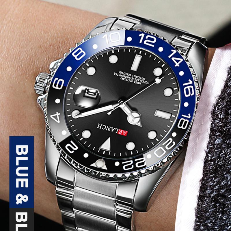 Wristwatches ARLANCH Sell Men's Quartz Watch Top Fashion Waterproof Watches Stainless Steel Business Clock Relogio Masculino, Black
Wristwatches ARLANCH Sell Men's Quartz Watch Top Fashion Waterproof Watches Stainless Steel Business Clock Relogio Masculino, Black