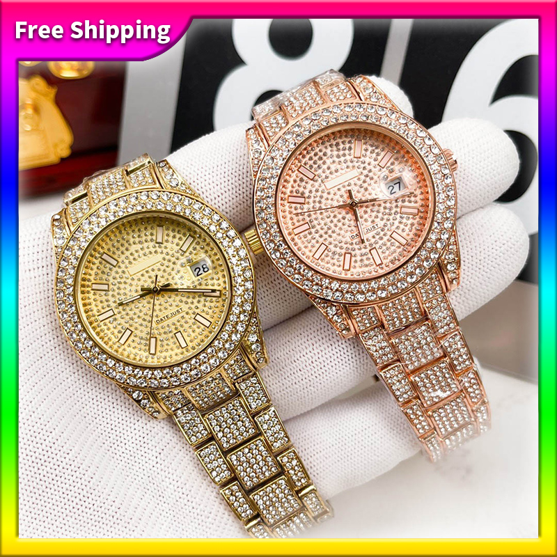 Women Men Fashion Watch 36mm Stainless Steel Design Watchs Shinning Diamond Out Watches Quartz Movement Sport Wristwatch Free Ship, #1 
Women Men Fashion Watch 36mm Stainless Steel Design Watchs Shinning Diamond Out Watches Quartz Movement Sport Wristwatch Free Ship, #1