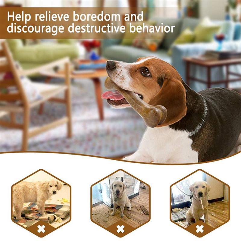 Dog Chew Toys For Aggressive Chewers, Indestructible Durable Dog Toys, Non-Toxic Food Grade Dog Bone Toy For Medium Large Dogs