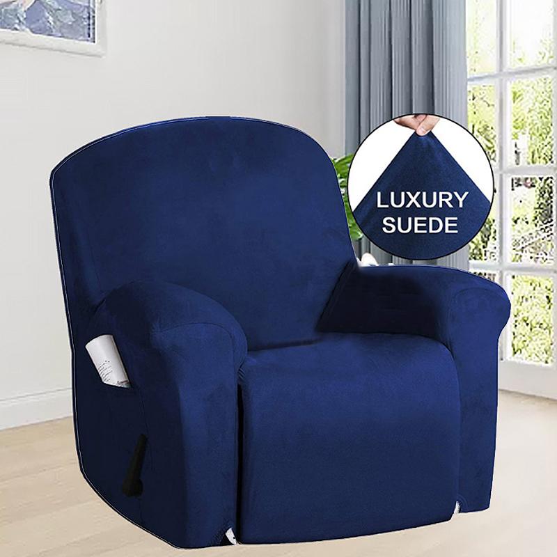 Chair Covers All-inclusive Recliner Sofa Cover Suede Massage Stretch Slipcover Non-slip Armchair Case Living Room Decor
