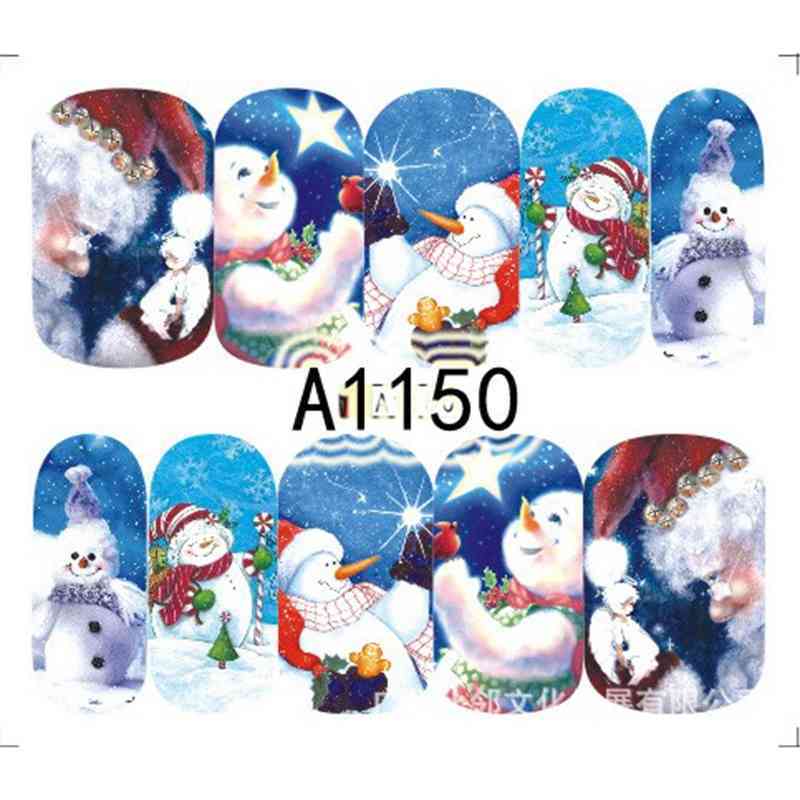 Nail Transfer Water Sticker Decal Christmas Theme Designs Nail Art Decoration For Manicure Watermark Nail Stickers, Multi
Nail Transfer Water Sticker Decal Christmas Theme Designs Nail Art Decoration For Manicure Watermark Nail Stickers, Multi