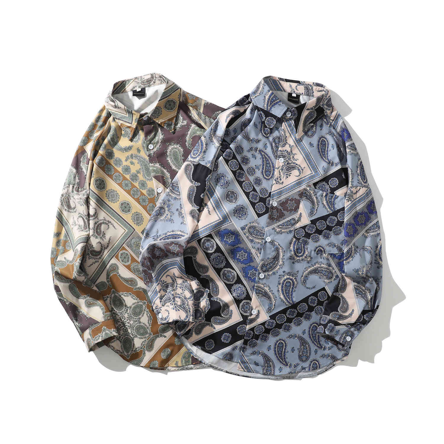 Paisley Print Shirts Men Long Sleeve Casual Hawaii National Style Shirt Mens Party Holiday Camisas Floral Oversized Streetwear 210524, Blue
Paisley Print Shirts Men Long Sleeve Casual Hawaii National Style Shirt Mens Party Holiday Camisas Floral Oversized Streetwear 210524, Blue