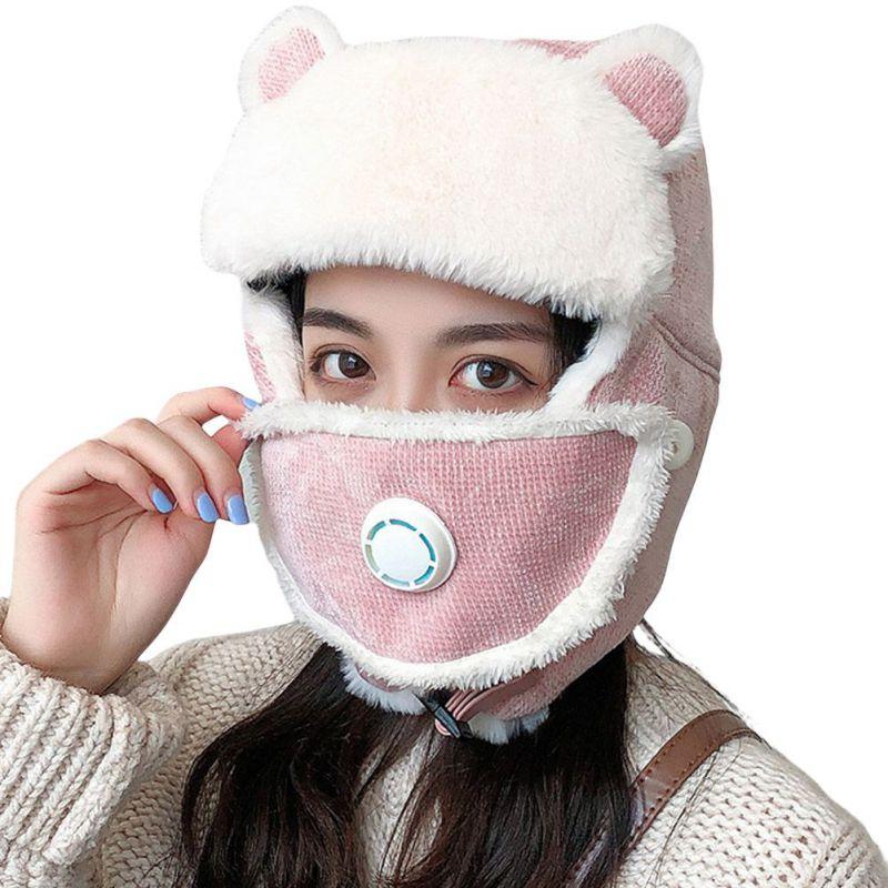 Berets Women Plush Snow Hats With Mask Winter Large Brimmed Fleece Lined Cute Ear Protection Windproof Outdoor Bomber Hat
Berets Women Plush Snow Hats With Mask Winter Large Brimmed Fleece Lined Cute Ear Protection Windproof Outdoor Bomber Hat