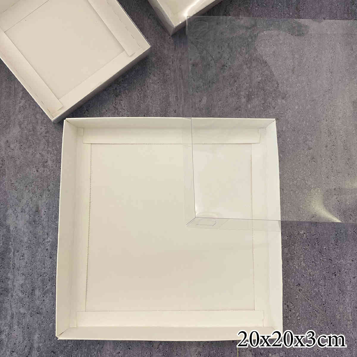 White Cake Gift Box Cardboard Packaging Clear PVC Window Transparent Lid Cookie Candy Wedding Clothes Dress Guests Boxes 210323