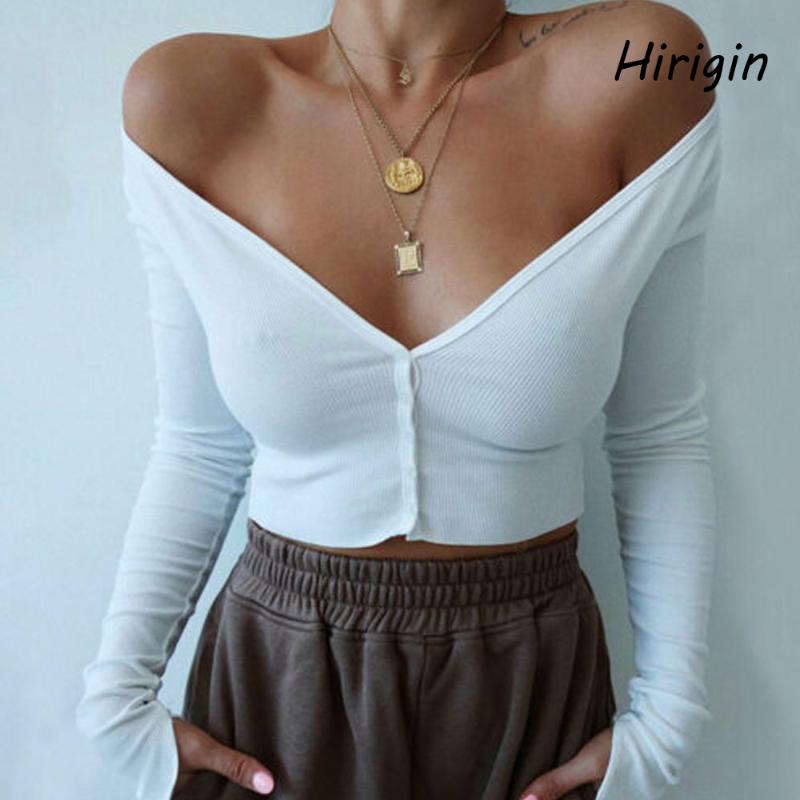 Slim Blouses Sexy Women Ladies Summer Crop Tops Long Sleeve Shirts Casual Solid V Neck Knitted Short Women, Black
Slim Blouses Sexy Women Ladies Summer Crop Tops Long Sleeve Shirts Casual Solid V Neck Knitted Short Women, Black