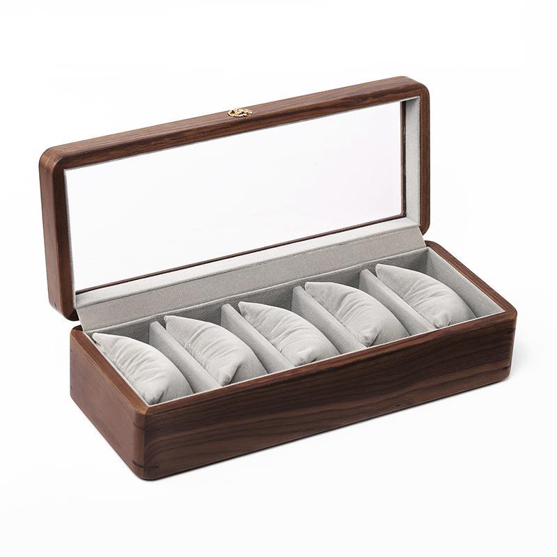 Watch Boxes & Cases Luxury Wooden Holder Storage Display Box Organizer Retro Casket Solid Wood Transparent Glass 5 Epitopes Watches Case
Watch Boxes & Cases Luxury Wooden Holder Storage Display Box Organizer Retro Casket Solid Wood Transparent Glass 5 Epitopes Watches Case