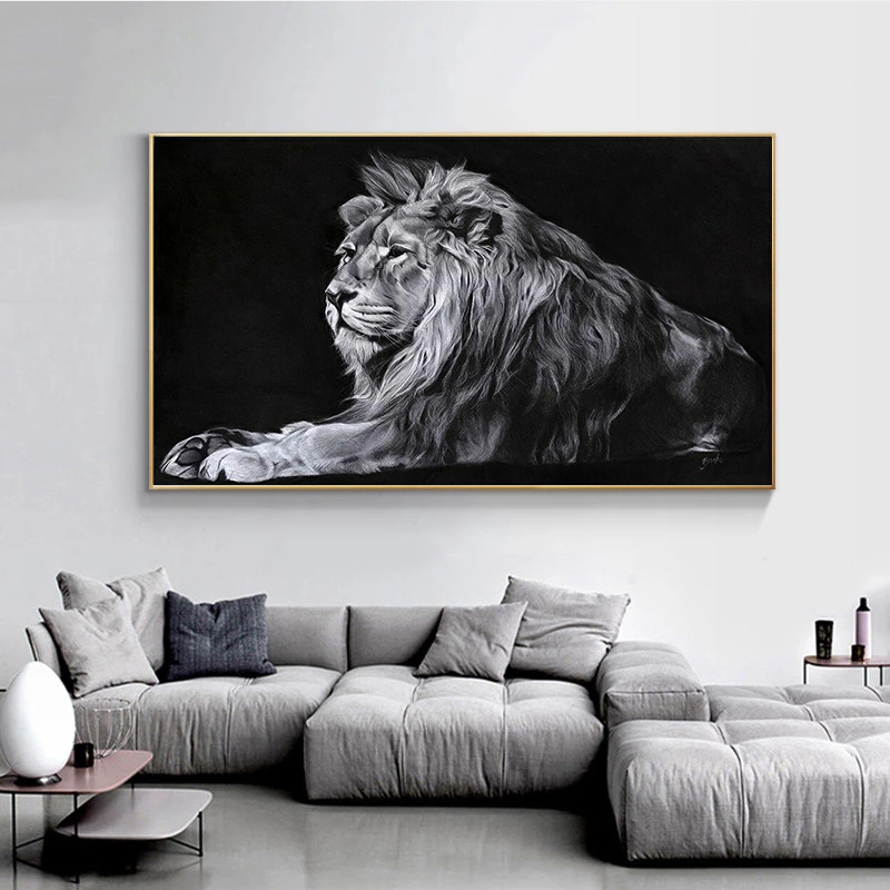 Canvas Painting Modern Animal Picture Wall Art Canvas Prints Lion Pictures Posters for Living Room Decor No Frame