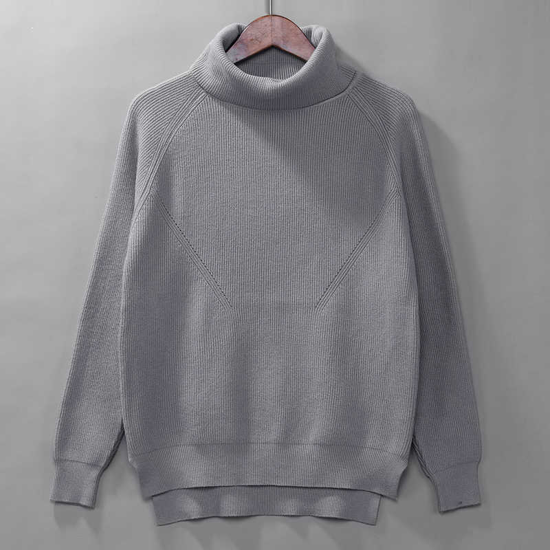 casual oversize thick Autumn Winter turtleneck Sweater Pullover Women Long Sleeve chic Basic female loose Knitted Sweaters 211011Z