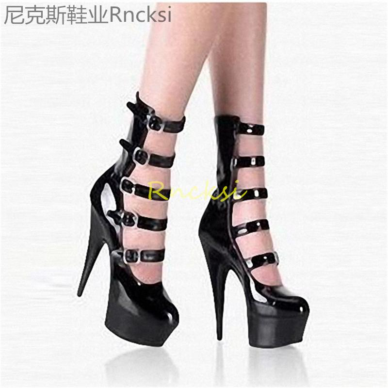 Boots Rncksi 15cm Low Boot With Multiple Straps Decorative High Women's Shoes Sexy Nightclub, Black
Boots Rncksi 15cm Low Boot With Multiple Straps Decorative High Women's Shoes Sexy Nightclub, Black