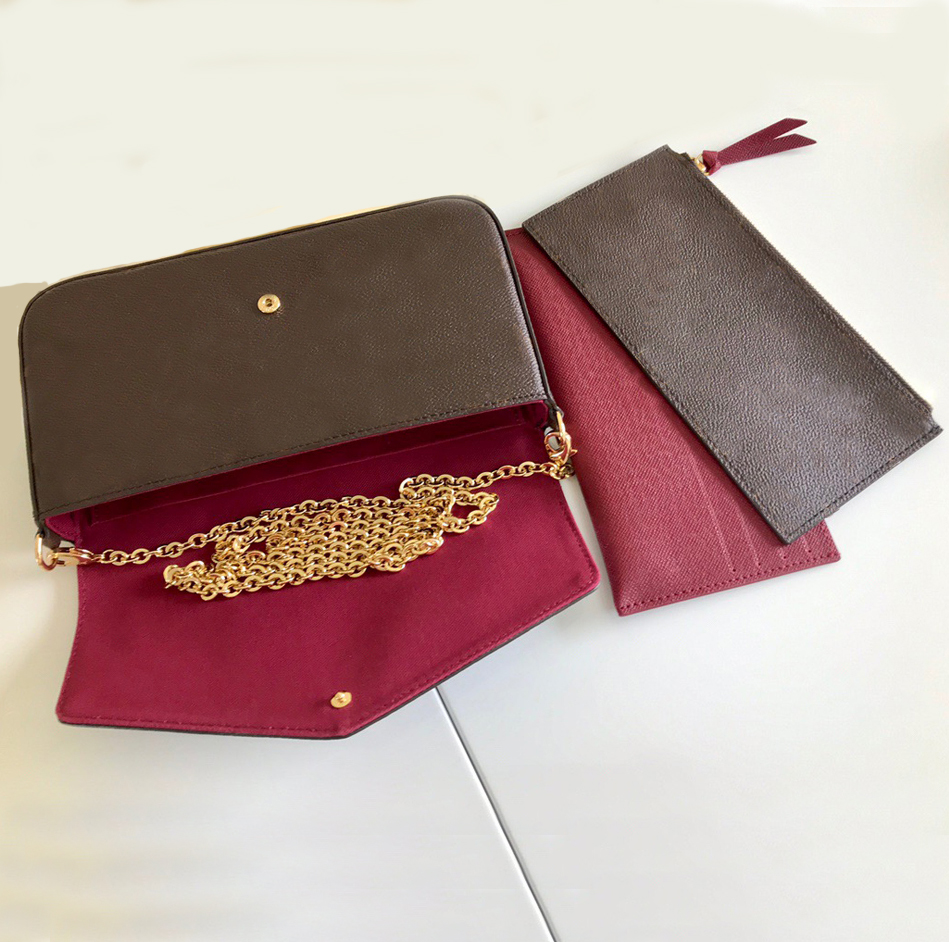 Luxury Designer Handbags Shoulder Bag Messenger Fashion Ladies Leather Belt Metal Decorative Chain Multifunctional Three-piece Wallet Small Handbag 21CM CY8