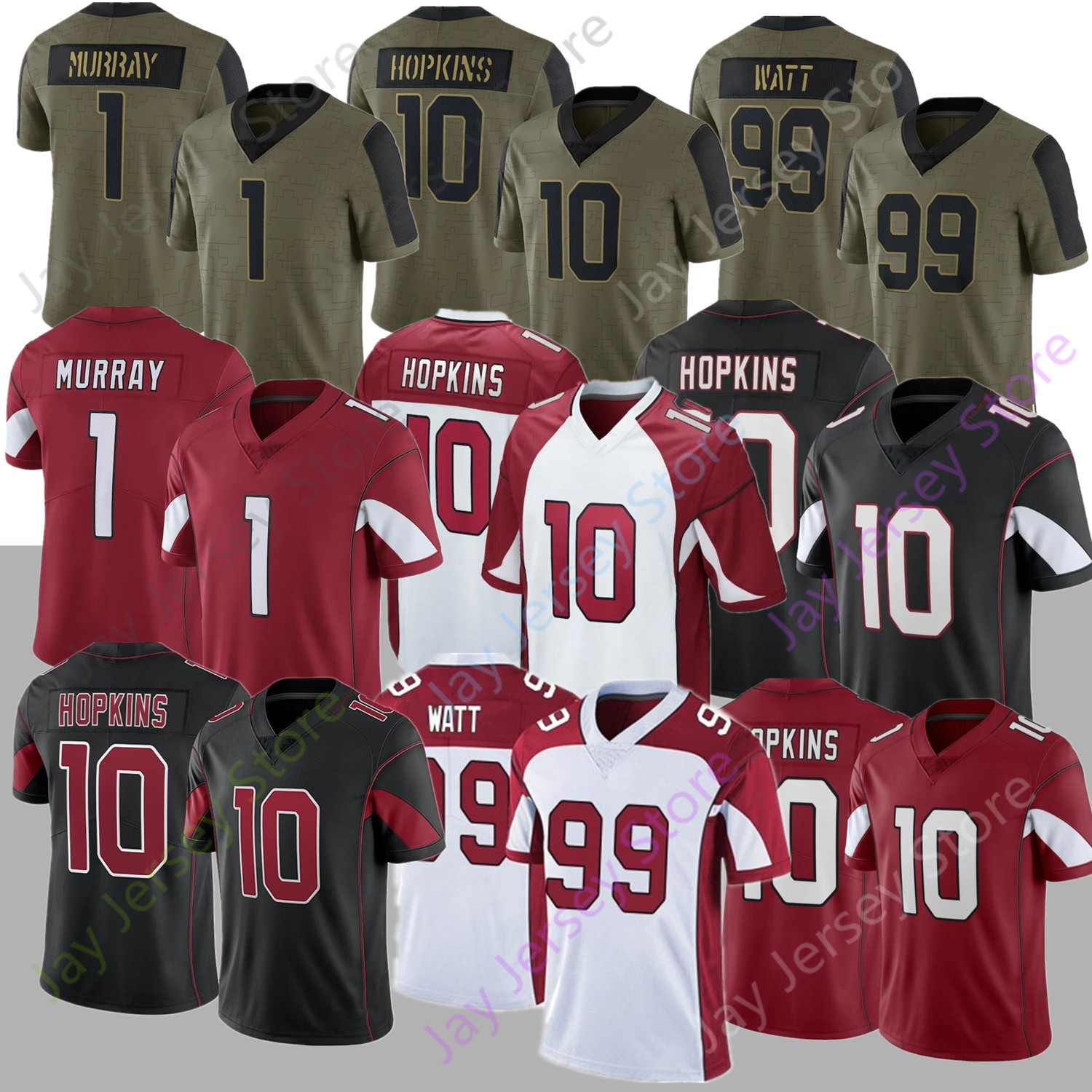 2021 Salute To Service Football Jersey 1 Kyler Murray 10 DeAndre Hopkins 99 J.J. Watt Black White Red Men Youth Women, As pic
2021 Salute To Service Football Jersey 1 Kyler Murray 10 DeAndre Hopkins 99 J.J. Watt Black White Red Men Youth Women, As pic