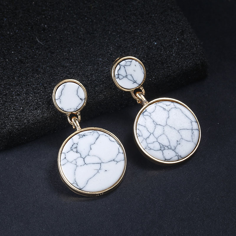 Fashion Round Dangle Drop Korean Earrings Hie For Women Geometric Irregular Gold Earring Wedding 2021 Jewelry