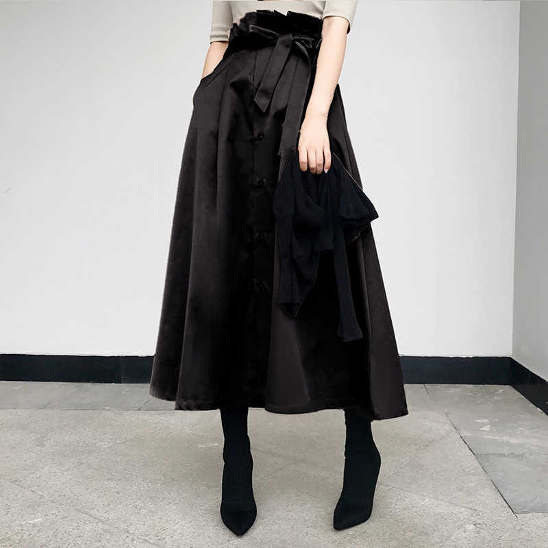 Elegant Women Long Midi Skirt Black Khaki Spring Autumn Ladies Vintage Belt Buttons Pocket Swing Skirts High Waist Femininas 210608
Elegant Women Long Midi Skirt Black Khaki Spring Autumn Ladies Vintage Belt Buttons Pocket Swing Skirts High Waist Femininas 210608