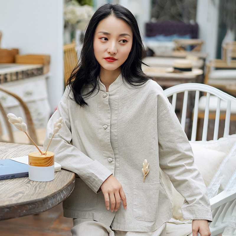 Johnature Women Chinese Style Shirts And Tops Button Stand Long Sleeve Blouses Vintage Spring Female Pockets Shirts 210521, Linen
Johnature Women Chinese Style Shirts And Tops Button Stand Long Sleeve Blouses Vintage Spring Female Pockets Shirts 210521, Linen