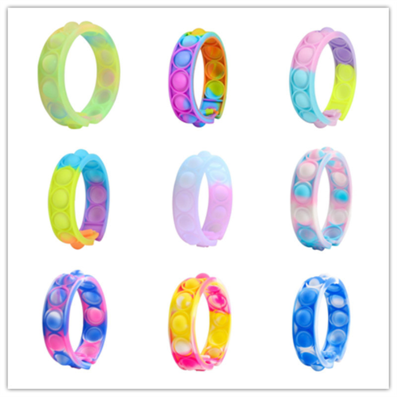 Rainbow Tie Dye Colors Push Bubble Sensory Bracelet Decompression Silicone Fidget Toy Increase Focus Soft Squeeze Press Stress Reliever Gifts G54ED5V
Rainbow Tie Dye Colors Push Bubble Sensory Bracelet Decompression Silicone Fidget Toy Increase Focus Soft Squeeze Press Stress Reliever Gifts G54ED5V