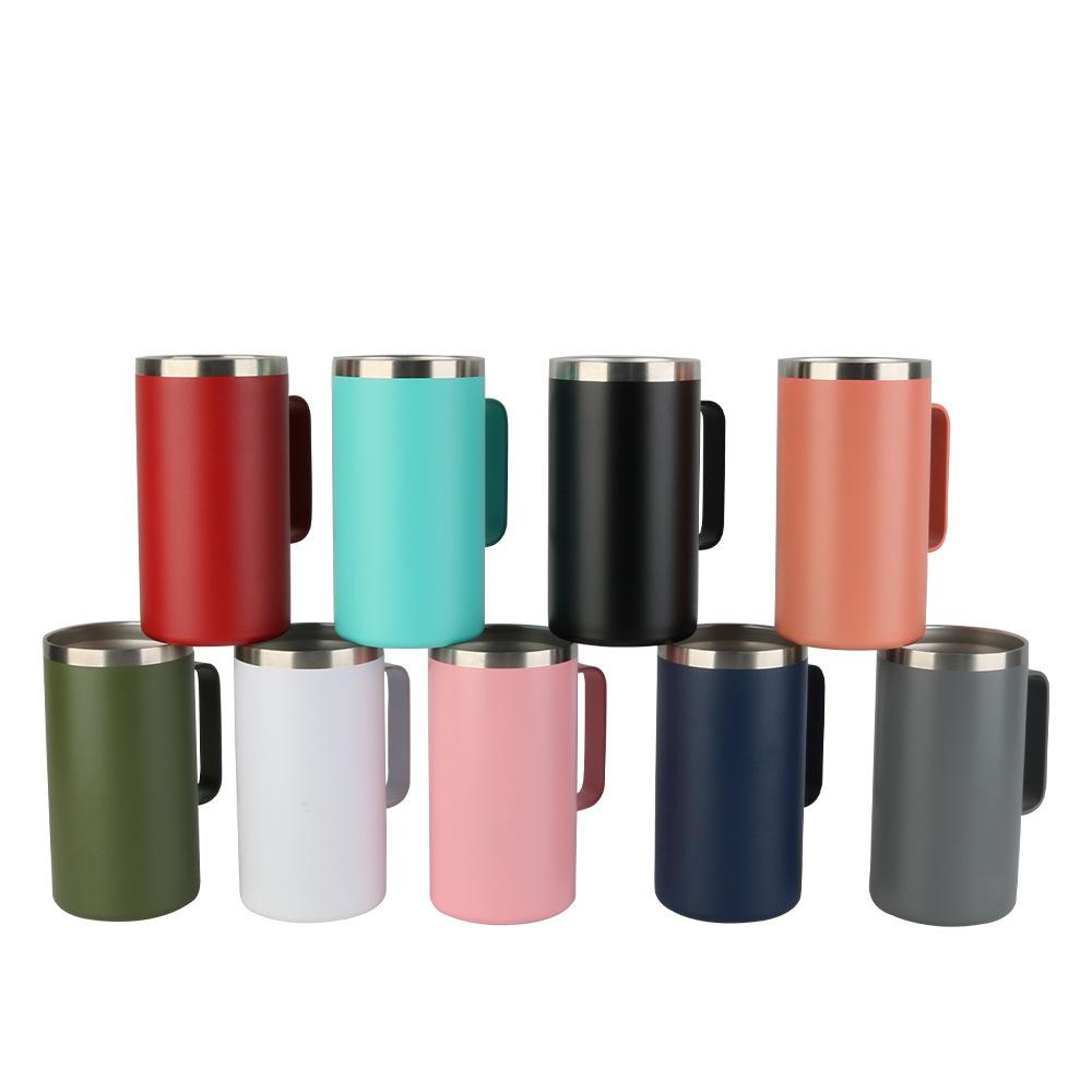 24oz Beer Cups Stainless Steel Coffee Mug Tumbler Double Wall Vacuum Insulated Camping Travel Cup With Handle and Spill Proof Lids, As picture
24oz Beer Cups Stainless Steel Coffee Mug Tumbler Double Wall Vacuum Insulated Camping Travel Cup With Handle and Spill Proof Lids, As picture