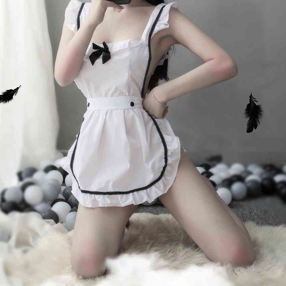Sexy Cosplay Maid Costumes White Backless Women Erotic Servant Apron Uniform Role Play Sexy Lingerie with Thong
Sexy Cosplay Maid Costumes White Backless Women Erotic Servant Apron Uniform Role Play Sexy Lingerie with Thong