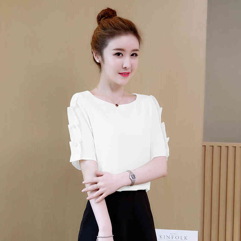 womens tops and blouses chiffon blouse plus size women blusas femininas elegante shirt streetwear 2834 50 210427