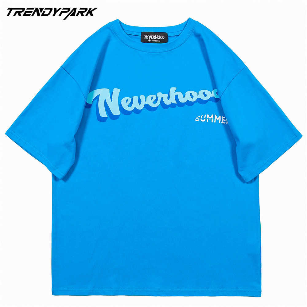 Men's Hip Hop Harajuku T-Shirt Streetwear Letter Print T Shirt Summer Short Sleeve Tshirt Cotton Casual Oversized Tops Tees 210601