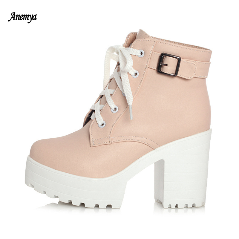 Boots 2021 Coarse Heel Women Lace Up Waterproof High Heels Thick Bottom Large Code Pink Women's Autumn Winter Shoes 43, Black
Boots 2021 Coarse Heel Women Lace Up Waterproof High Heels Thick Bottom Large Code Pink Women's Autumn Winter Shoes 43, Black