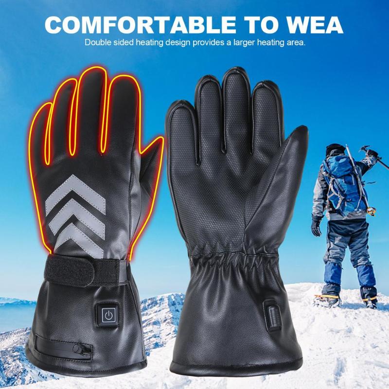 Sports Gloves 8.4V Motorcycle Electric Warm Heating Mitten PU Leather Self Heated With 3 Temp Setting For Climbing Skiing Riding, Black
Sports Gloves 8.4V Motorcycle Electric Warm Heating Mitten PU Leather Self Heated With 3 Temp Setting For Climbing Skiing Riding, Black