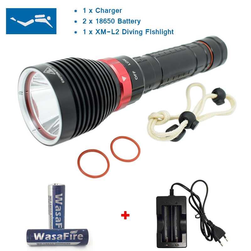 Portable XML L2 LED Diving Powerful 2000 Lumens Underwater Scuba Convoy Flashlights Camping Hiking Torch Lantern Torches
Portable XML L2 LED Diving Powerful 2000 Lumens Underwater Scuba Convoy Flashlights Camping Hiking Torch Lantern Torches