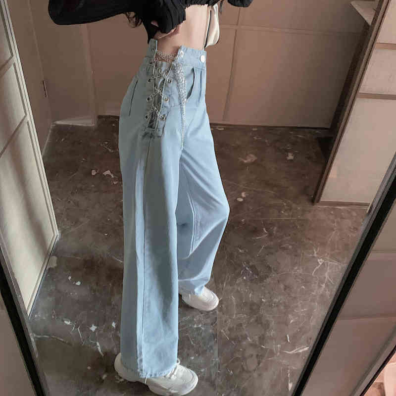women's jeans high-current belt jeans for spring women will see loose pants straight female breeches fashion style skinny soft comfort, Blue
women's jeans high-current belt jeans for spring women will see loose pants straight female breeches fashion style skinny soft comfort, Blue