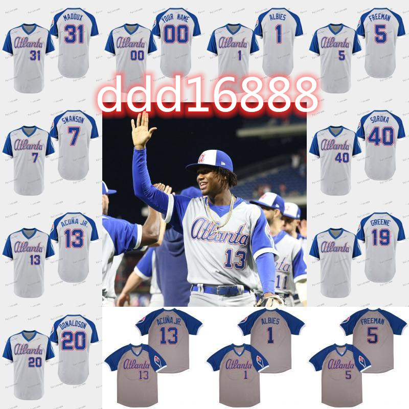 Baseball Jerseys Pullover Ronald Acuna Jr. Ozzie Albies Austin Riley Freddie Freeman Dansby Swanson Joyce Markakis Soroka Teheran, Blue;black
Baseball Jerseys Pullover Ronald Acuna Jr. Ozzie Albies Austin Riley Freddie Freeman Dansby Swanson Joyce Markakis Soroka Teheran, Blue;black