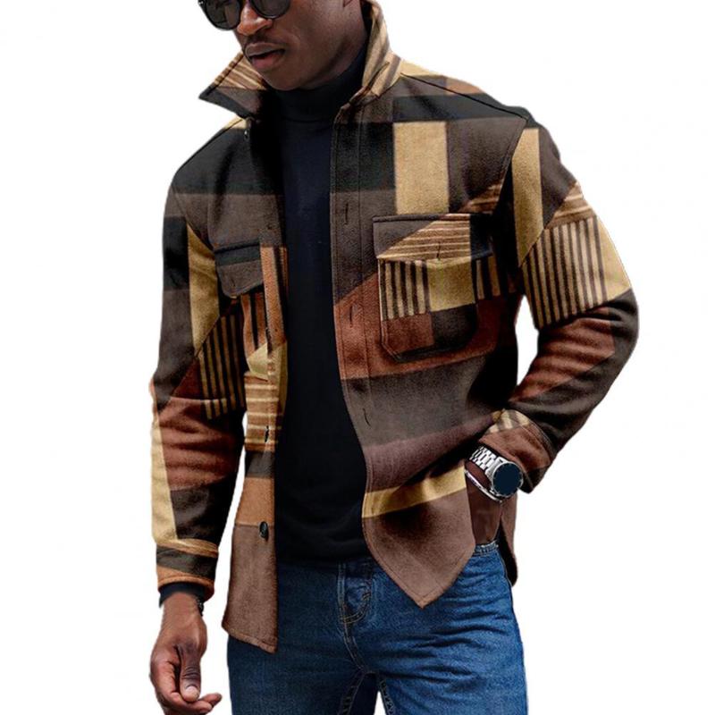 Men's Jackets Men Coat Long Sleeve Vintage Style Patchwork Contrast Colors Single-breasted Jacket Autumn, Black;brown
Men's Jackets Men Coat Long Sleeve Vintage Style Patchwork Contrast Colors Single-breasted Jacket Autumn, Black;brown