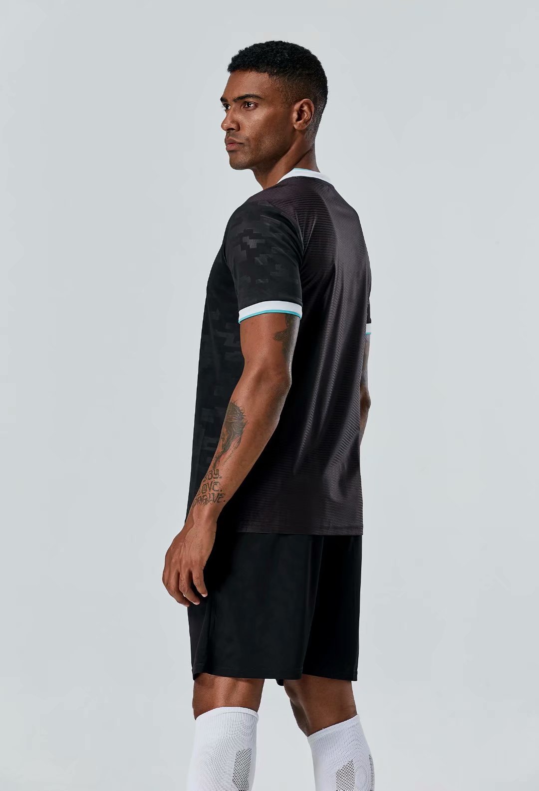 #053 Football uniform men+kids soccer Jersey printing team custom track and field sports short-sleeved shirt, Black;yellow
#053 Football uniform men+kids soccer Jersey printing team custom track and field sports short-sleeved shirt, Black;yellow