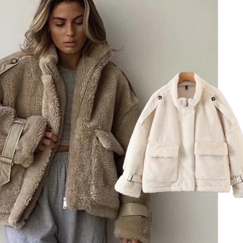 Women' Jackets Dave&Di Jaqueta Feminina Ins Blogger Retro Hair Stand Winter Jacket Women Collar Pockets Casaco Feminino Overcoat, Beige
Women' Jackets Dave&Di Jaqueta Feminina Ins Blogger Retro Hair Stand Winter Jacket Women Collar Pockets Casaco Feminino Overcoat, Beige