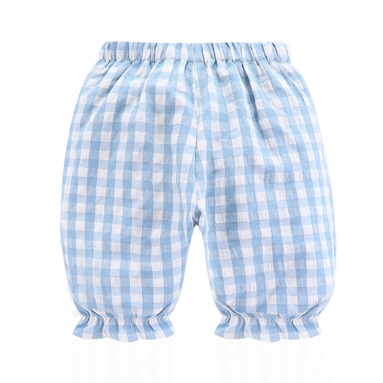 Mudkingdom Girls Summer Pajamas Set Peter Pan Collar Plaid Girl Short Sleeve and Shorts Pajama Toddler Homewear Kids Sleepwear 210615