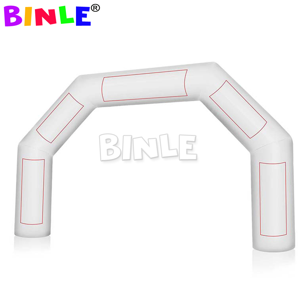 Outdoor colorful angled inflatable entrance START/FINISH race arch with customized banners for event