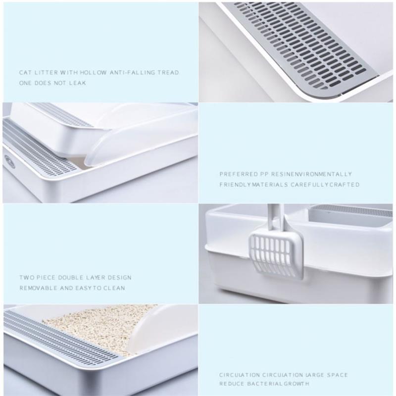 Puppy Cat Indoor Home Plastic Sandbox With Scoop Cat Litter Box Cat Dog Tray Pet Dog Toilet Bedpan Teddy Anti-Splash Toilette