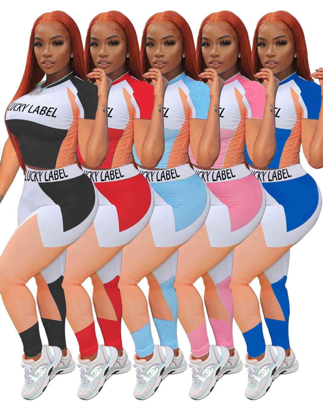 summer women tracksuits 2 pieces set short T-shirt pant sportswear 2021 new Fashion stitching printed letters tights sportswear suit jogging clothing S-XXL 1359, Red/black
summer women tracksuits 2 pieces set short T-shirt pant sportswear 2021 new Fashion stitching printed letters tights sportswear suit jogging clothing S-XXL 1359, Red/black