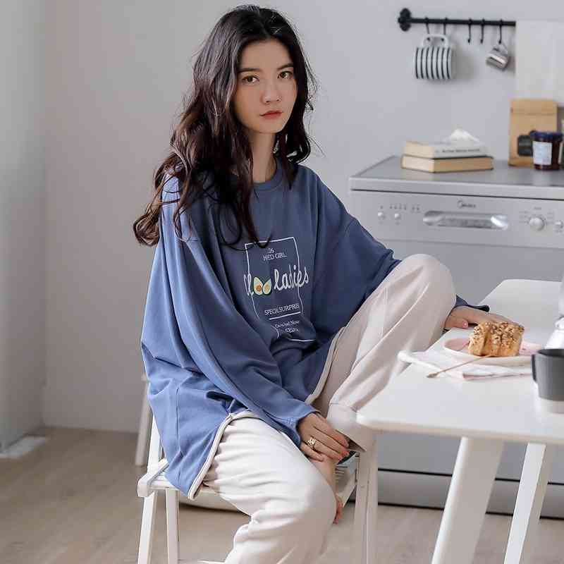 ATUENDO Autumn Fashion Pajama Set for Women 100% Cotton PJS Atoff Home Satin Avocado Sleepwear Spring Warm Silk Kawaii Nightwear 210326
ATUENDO Autumn Fashion Pajama Set for Women 100% Cotton PJS Atoff Home Satin Avocado Sleepwear Spring Warm Silk Kawaii Nightwear 210326