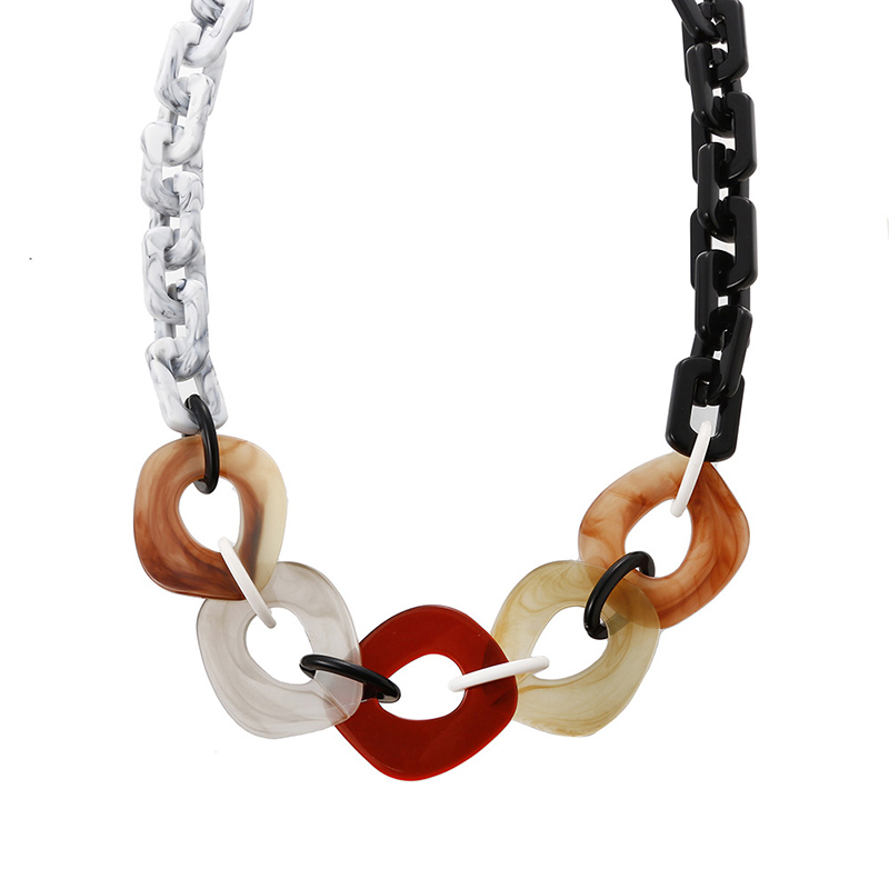 Multicolor Acrylic Accessories Chains Necklaces Fashion Punk Resin Chunky Large Material Clavicle-Chain Exaggerated Retro Temperament Short Necklace Jewelry
Multicolor Acrylic Accessories Chains Necklaces Fashion Punk Resin Chunky Large Material Clavicle-Chain Exaggerated Retro Temperament Short Necklace Jewelry