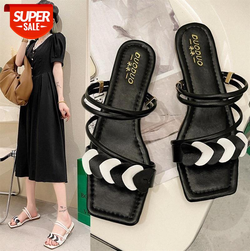 Slippers for outer wear Korean style love square head fashion net red two-wear beach casual sandals #i69X, Black
Slippers for outer wear Korean style love square head fashion net red two-wear beach casual sandals #i69X, Black