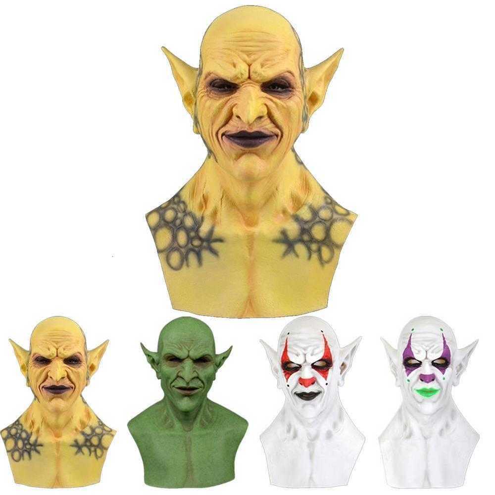 1pc Halloween Devil Clown Mask Headgear Latex Cosplay Props Goblins Funny Horror Tools G09109365786