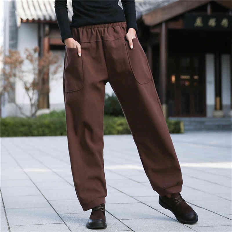Johnature Women Warm Long Pants Elastic Waist Solid Color Fleece Pockets Trouser Winter Cotton Linen Thick Female Pants 210521, Navy blue
Johnature Women Warm Long Pants Elastic Waist Solid Color Fleece Pockets Trouser Winter Cotton Linen Thick Female Pants 210521, Navy blue